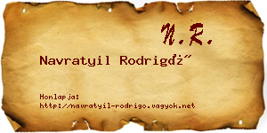 Navratyil Rodrigó névjegykártya
